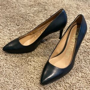 Black Calvin Klein 3 inch heels